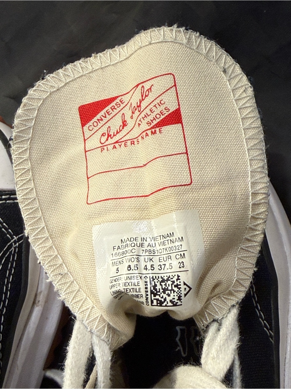 Converse Black and White High-Top Sneakers with Gum-Tone Outsole - Picture 2 of 7